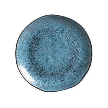 Imagem de Pratos Rasos com 06 Peças em Stoneware Orgânico Petroleum Azul - Porto Brasil Cerâmica