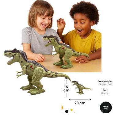Imagem de Dino De Brinquedo Com Efeitos - 23Cm Marrom - Unik