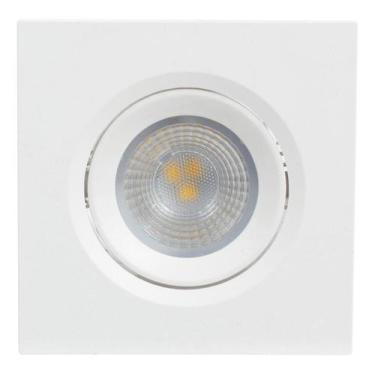Imagem de Spot Quadrado Branco Embutir Led 3W Luz Amarela Inspire