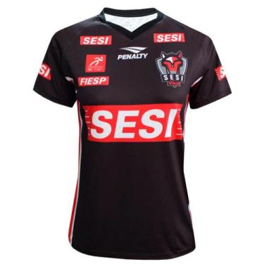 Imagem de Camisa de Vôlei do Time Masculino do Sesi Bauru 2026 Preta Feminina - 