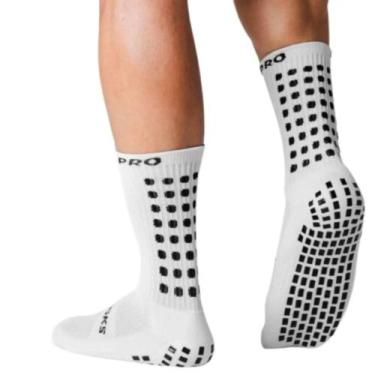 Imagem de Meia Prosocks Grip Draft Cano Medio Infantil - unissex - branco e pret