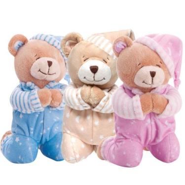 Imagem de Ursinho de Pelúcia para Criança Bebê Reza Oração do Anjinho da Guarda 