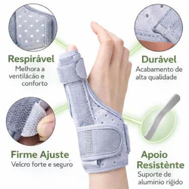 Imagem de Tala Para Dedo Da Mão Proteção Fraturas Fixação Ajustável Gatilho Mart