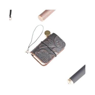 Imagem de Caderno De Viagem Ultra Mini Estilo Couro Retrô, 32 Folhas, 64 Páginas