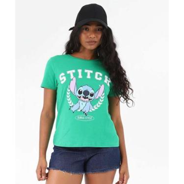 Imagem de Blusa Feminina Estampa Stitch Disney Verde-07067, Verde, G