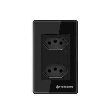 Imagem de Tomada Dupla Inteligente Wi-fi Primebras 2 Canais TP1020 Preto