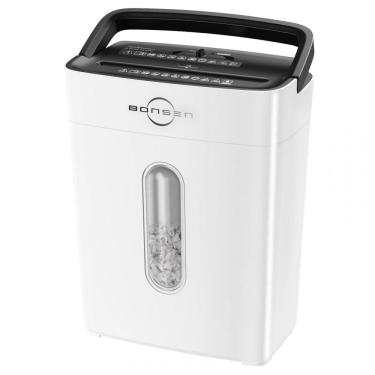 Imagem de Triturador de Papel BONSEN para Home Office, Fragmentadora de 8 Folhas, Fragmentadora de Cartões de Crédito em Cortes Cruzados