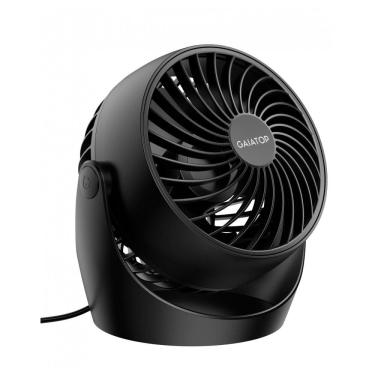 Imagem de Ventilador de Mesa Gaiatop Preto 11 cm, 3 Velocidades, Inclinação 360°, Silencioso 30 dB, Vento 6,2 m/s, Potência 6,8W, Modelo AF-01