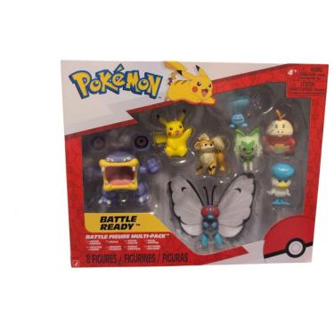 Imagem de Conjunto figuras Pokémon Battle Figure 8 Pack Pikachu Eevee Appletun Growlithe Mimikyu Togepi Raichu Hawlucha Jazwares