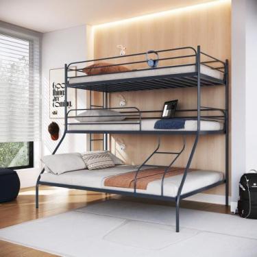 Imagem de Treliche Oliver - Casal + Solteiro - Camas & Beliches, cinza escuro