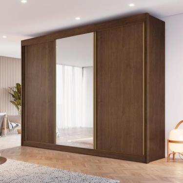 Imagem de Guarda-roupa Casal 3 Portas de Correr 100% Mdf Chicago - Conquista Móv