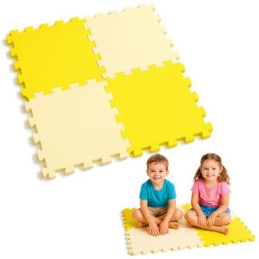 Imagem de Kit 4 Placas Tatame Eva Tapete Atividade Bebe Cores Conforto - Evamax,