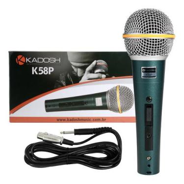 Imagem de Microfone Profissional Dinâmico Kadosh K58p Com Cabo 4,5m Nf