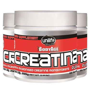Imagem de Kit 3 Creatina ATP Monohidratada Unilife 200g