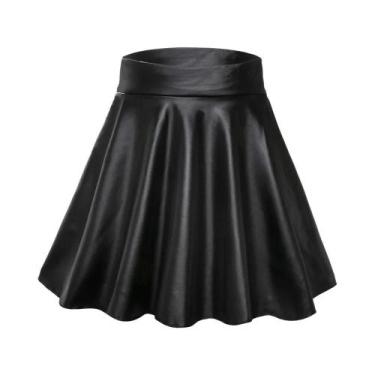 Imagem de Mini saia curta elástica de cintura alta feminina saias de material si