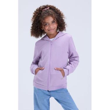 Imagem de Jaqueta Infantil Unissex de Inverno Moletom Liso com Capuz - Vida Cost