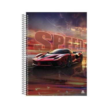 Imagem de Caderno Universitário 10 Matérias 160 Folhas Capa Dura Carro Preto - A