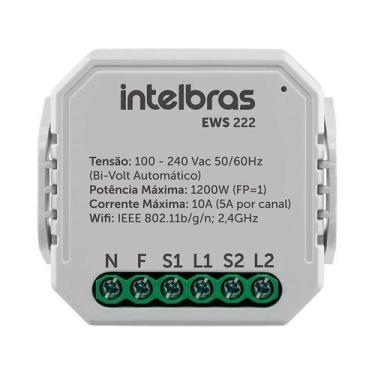 Imagem de Interruptor Controlador de Cargas Wifi 2/2 EWS 222 Intelbras