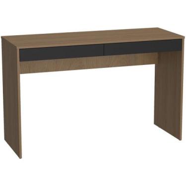 Imagem de Escrivaninha Madri com 2 Gavetas - Mel/Preto - Emovell, Mel e Preto