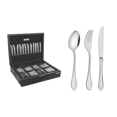 Imagem de Faqueiro Tramontina Italy 101 Peças Aço Inox Com Facas Mesa Forjadas 6