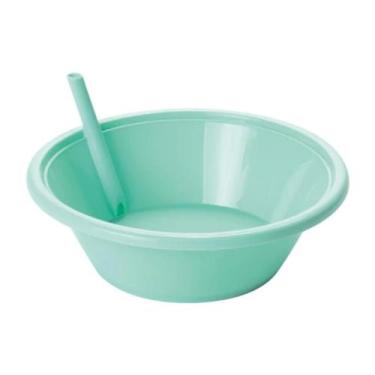 Imagem de Cumbuca Tigela 500ml Bowl C/ Canudo Fixo Plástico Resistente - - PLASU