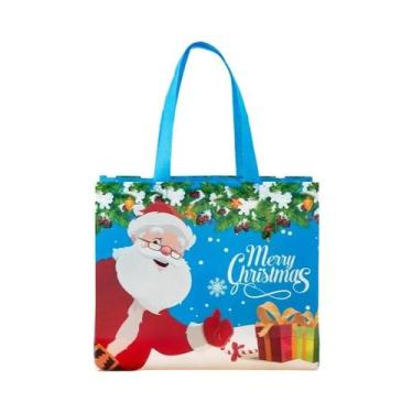 Imagem de Bolsas De Presente Impermeáveis De Natal Com Estampa De Papai Noel, Re