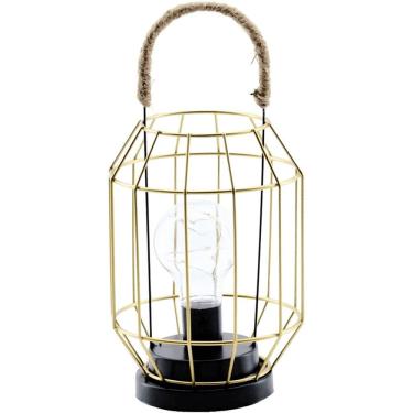 Imagem de Luminária Luminária Vintage Dourada para Decoração em Estilo Industrial com Luz LED 27CM Dourado