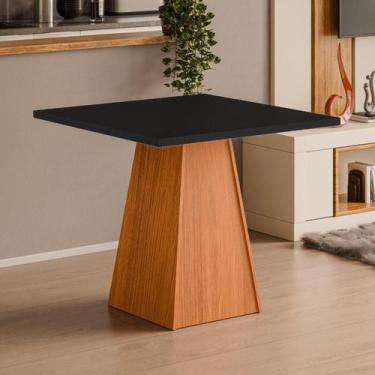 Imagem de Mesa de Jantar Quadrada 4 Lugares Multimóveis CR50226, Cinamomo/Preto