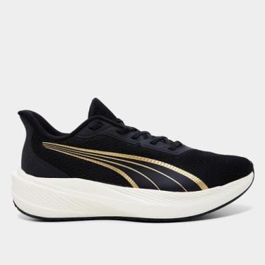 Imagem de Tênis Puma Dasher Lite, Preto, Dourado, 36