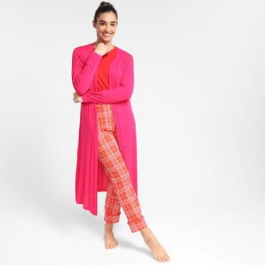 Imagem de Robe Longo Volare Tricot Feminino, Pink, M