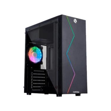 Imagem de Gabinete Gamer Hayom GB1705 RGB ATX Preto, Preto