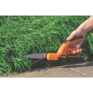 Imagem de Tesoura para Grama em Aço Carbono e Madeira 34CM para Poda e Acabamento do Jardim com Cabo Plástico Tramontina