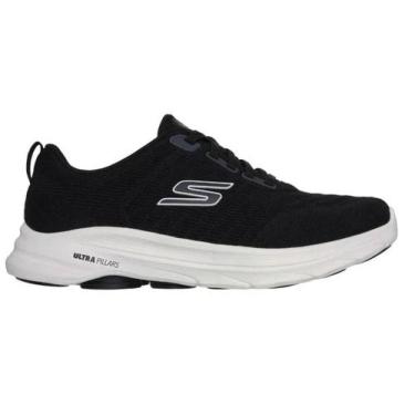 Imagem de Tênis Masculino Skechers 216782 Go Walk 8, 39, Preto, Branco