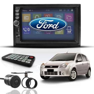 Imagem de Kit Central Multimídia Mp5 2 Din Bt Espelha Dvd Câm Fiesta - First Opt
