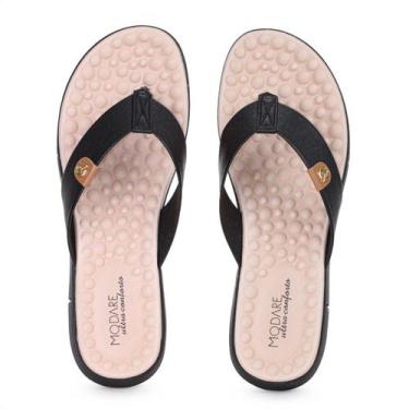 Imagem de Sandália Modare Tamanco Napa Floather Massageadora Preto - Feminino, 3