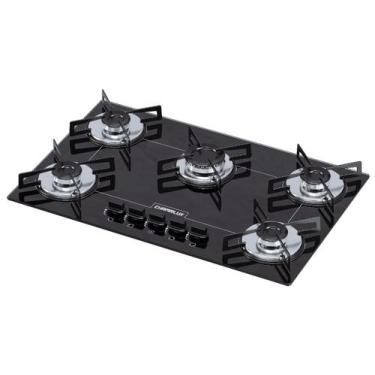 Imagem de Cooktop chamalux 5 bocas ultra chama preto chapa