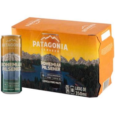 Imagem de Cerveja Patagônia Bohemian Pilsener 8 Unidades - Lata 350ml