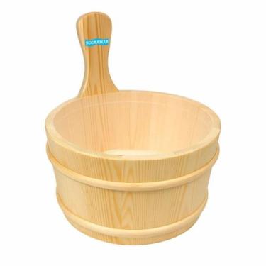 Imagem de Balde Em Madeira Para Sauna Seca Sodramar