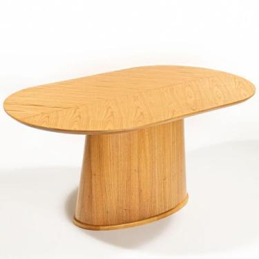 Imagem de Mesa de Jantar 6 Lugares Orgânica Valência 180x100 cm M04 Mel - Lyam D