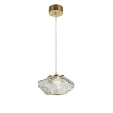 Imagem de Luminária Pendente LED De Vidro Oval Futurista Luxuoso Moderno 3W 3000