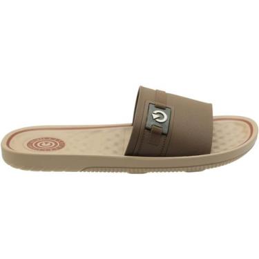 Imagem de Chinelo Slide Masculino Conforto Macio Arizona Cartago Cor:BegeTamanho