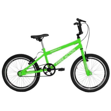 Imagem de Bicicleta Sts Cross Mountain Bike Aro 20 Quadro Aço 1 Velocidade Verde Kawasaki Free Ac...