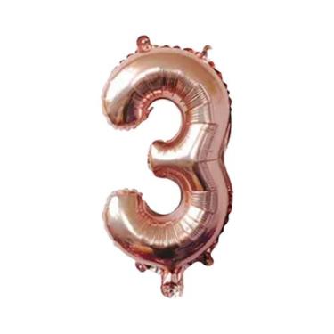 Imagem de Balão Número Metalizado Bexiga Festa Aniversário - FOIL BALLOON, 3