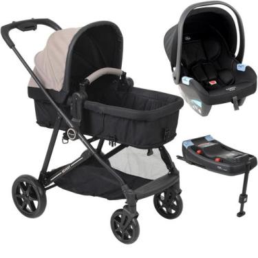 Imagem de Carrinho Bebe Materna Preto Base ISOFIX Burigotto Revert 22 Capuccino