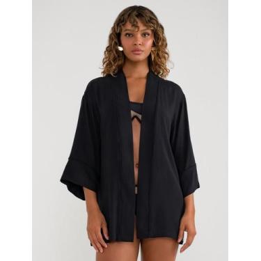 Imagem de Kimono Aberto Wave - brand, GG, Preto