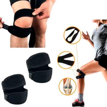 Imagem de Par Joelheira Sub Patelar Ajustável Para Condromalacia Neoprene COR:PR