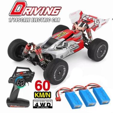Imagem de Carrinho De Controle Remoto Wltoys 144001 Com 3 Baterias 60km