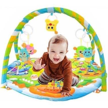 Imagem de Tapete de Atividades Infantil Bebe com Chocalho Colorido - Art Baby