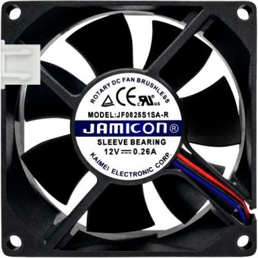 Imagem de Cooler JF0825S1SA-R 12V 3.12W 0.26A 3L 3 Pinos 80X80X25MM A2 - Jamicon