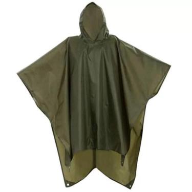 Imagem de Capa De Chuva Tipo Poncho Impermeável Adulto 3 Em 1 Para Pesca Camping